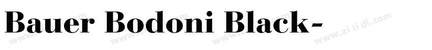 Bauer Bodoni Black字体转换